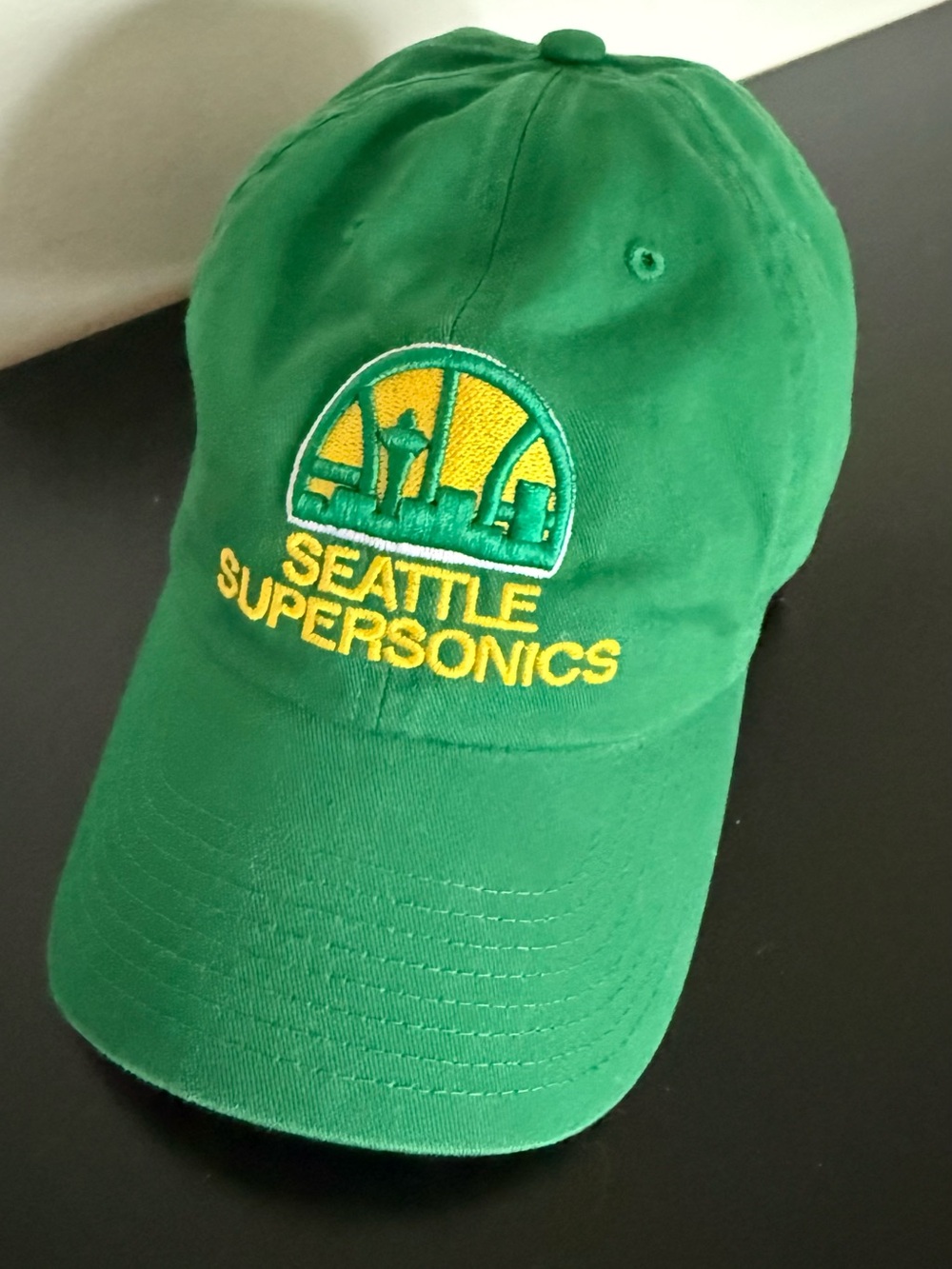 '47 Seattle Supersonics Brand Green and Black Logo Cap